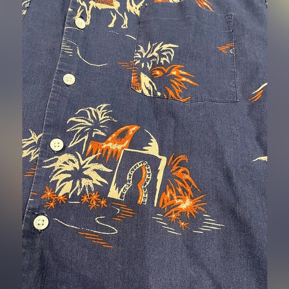 [S] Brixton Cruze S/S Woven Shirt Washed Navy/Ginger Relaxed Fit - Picture 4 of 8